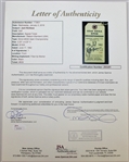 Jack Nicklaus Signed 1962 US Open at Oakmont PLAYOFF Ticket #509 JSA FULL #Z53251