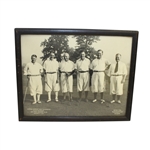1931 Chicago District Golf Association Oak Park CC B&W Photo with Chick Evans Framed
