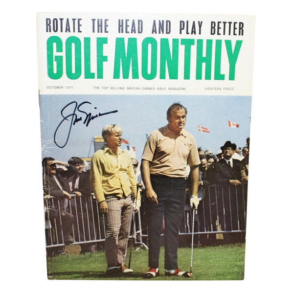 Jack Nicklaus Signed 1971 Golf Monthly Magazine JSA #Q49309