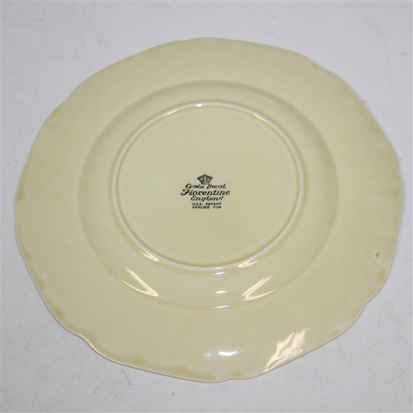 Vintage Crown Ducal Colorful Golf Themed Plate
