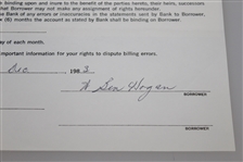 Ben Hogan's Personal Signed American Express Gold Card Agreement JSA ALOA