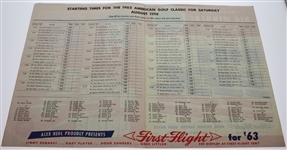1962 American Golf Classic at Firestone CC Pairing Sheet - Arnold Palmer Win