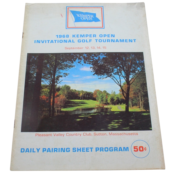 1968 Kemper Open Invitational Program - Arnold Palmer Win