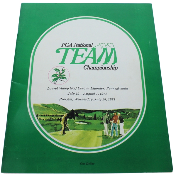 1971 PGA National Team Championship Program - Arnold Palmer and Jack Nicklaus Win