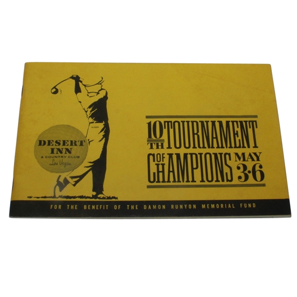 1962 Tournament of Champions Program - Arnold Palmer Win