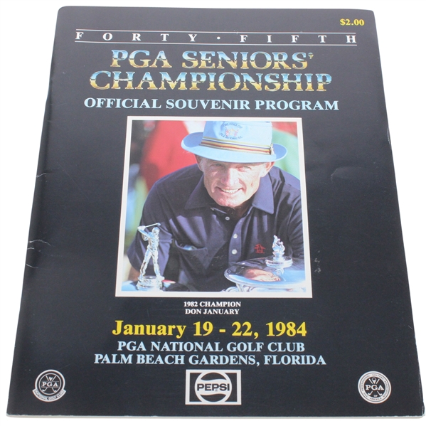 1984 PGA Senior Championship Program - Arnold Palmer Win