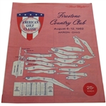 1962 American Golf Classic at Firestone CC Pairing Sheet - Arnold Palmer Win