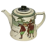 Circa 1920s Royal Doulton Golf Teapot with Lid - R. Wayne Perkins Collection