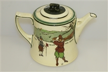 Circa 1920's Royal Doulton Golf Teapot with Lid - R. Wayne Perkins Collection