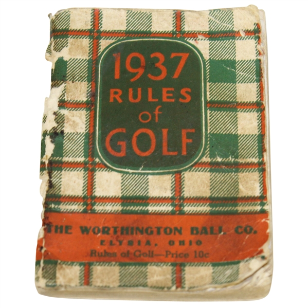 1937 Rules of Golf by The Worthington Ball Co. Booklet