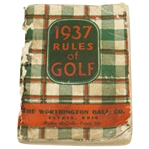 1937 Rules of Golf by The Worthington Ball Co. Booklet