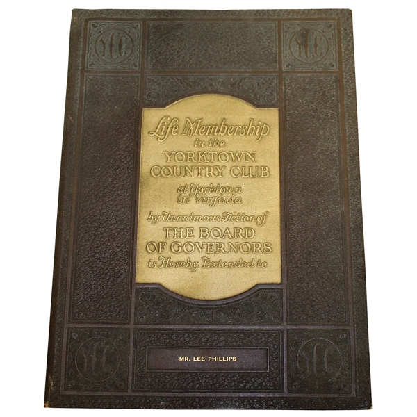 1924 Yorktown Country Club Prospective Life Membership Booklet - Never Developed - Rare