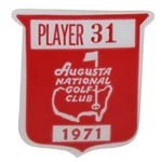Deane Bemans 1971 Masters Tournament Contestant Badge #31 - Charles Coody Winner