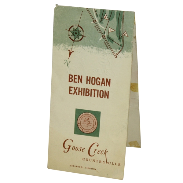 Ben Hogan 1953 Exhibition Scorecard from Goose Creek Country Club - Virginia