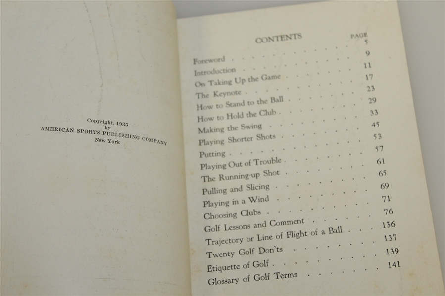 1935 'How I Play Golf' by Bobby Jones - Spalding Athletic Library