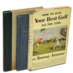 Two Tommy Armour Your Best Golf All the Time Books & Golf After Forty Book