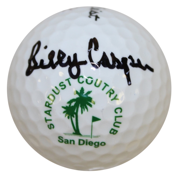 Billy Casper Signed Stardust Country Club Logo Golf Ball JSA #M49764