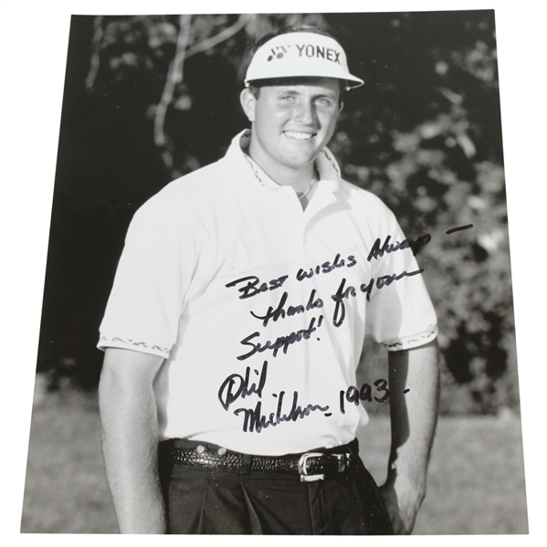 Phil Mickelson Signed 1993 Golf 8x10 Photo JSA ALOA