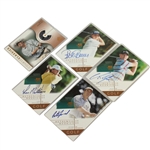 Len Mattiace, Alex Cejka, Peter Lonard, & Beth Bauer Signed Cards with Billy Andrade Card JSA ALOA