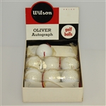 Ed 'Porky' Oliver Vulcanized Cover Autograph Golf Balls (7 Balls) - Circa 1958