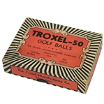 Troxol-50 Golf Ball Box with 7 Square Mesh Golf Balls - Elyria, OH - Circa 1920s