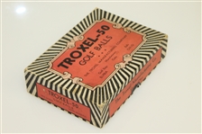 Troxol-50 Golf Ball Box with 7 Square Mesh Golf Balls - Elyria, OH - Circa 1920's