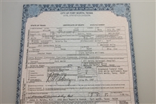 Ben Hogan (1997) & Valerie Hogan's (1999) Texas Certificates of Death