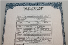 Ben Hogan (1997) & Valerie Hogan's (1999) Texas Certificates of Death