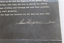 Copy of Ben Hogan 1945 Agreement with Lime Cola Distributors of America