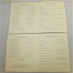 Ben Hogan (1997) & Valerie Hogan's (1999) Celebration of Life Pamphlets