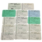 Ben Hogans Personal River Crest Country Club Membership Cards - Fourteen Cards!