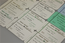 Ben Hogan's Personal River Crest Country Club Membership Cards - Fourteen Cards!