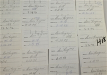 Twenty Ben Hogan Signed Shady Oaks Country Club Members Charge Slips JSA ALOA