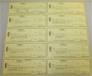 Twenty Ben Hogan Signed Personal BankOne Checks - 1991 JSA ALOA