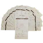 Fourteen Ben Hogan Signed Shady Oaks Country Club Barber Shop Receipts JSA ALOA