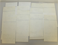 Fourteen Ben Hogan Signed Shady Oaks Country Club Barber Shop Receipts JSA ALOA