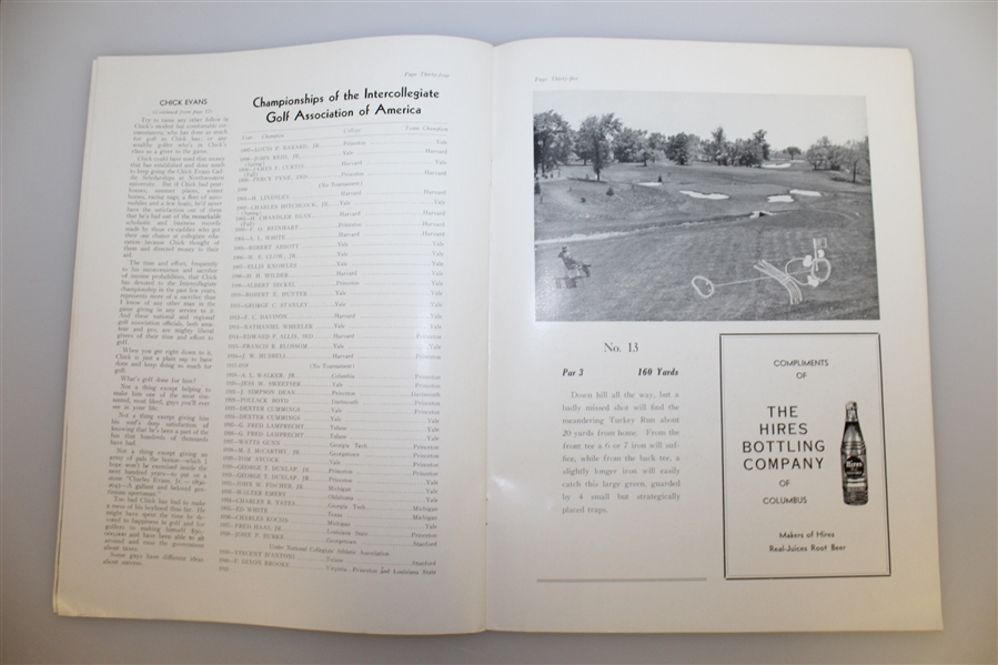 1941 Collegiate Golf Championship at Ohio State University Course Program