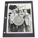 Byron Nelson, Chris Schenkel, Bill Flemming, & Jim McKay Signed US Open Photo JSA ALOA