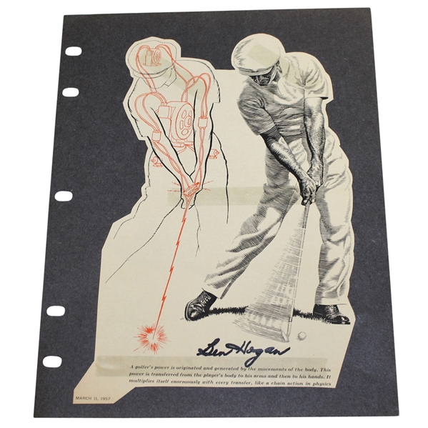 Ben Hogan & Sam Snead Signed Opposite Side Magazine Pages JSA ALOA
