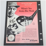 Ben Hogan & Sam Snead Signed Opposite Side Magazine Pages JSA ALOA