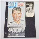 Ken Venturi Signed Double Sided Scrapbook Page - Magazine & Golf Digest JSA ALOA