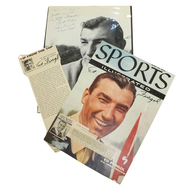Ed Furgol Signed S.I. Cover Page, B&W Photo, and Magazine Article JSA ALOA