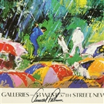 Arnold Palmer Signed 'Arnie in the Rain' LeRoy Neiman Reproduction Print JSA ALOA