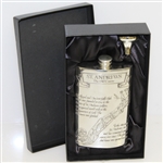 St. Andrews 'The Old Course' Pewter Flask with Course Layout - Great Condition with Original Box