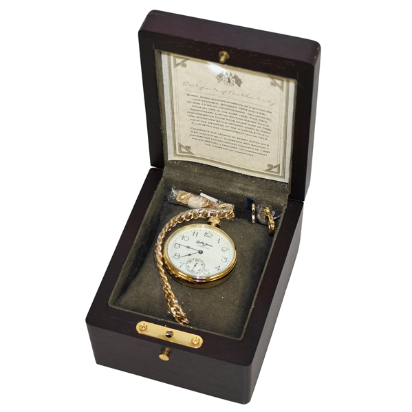 Bobby Jones Legend 1930 Grand Slam Numbered Ltd Ed Pocket Watch in Original Wooden Case
