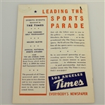 1944 Los Angeles Golf Tournament at Wilshire Country Club Official Pairing Sheet