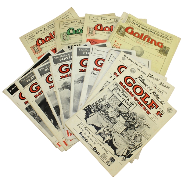 Fourteen Golfing & Golf Monthly Magazines 1920s-1950s