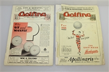 Fourteen 'Golfing' & 'Golf Monthly' Magazines 1920's-1950's