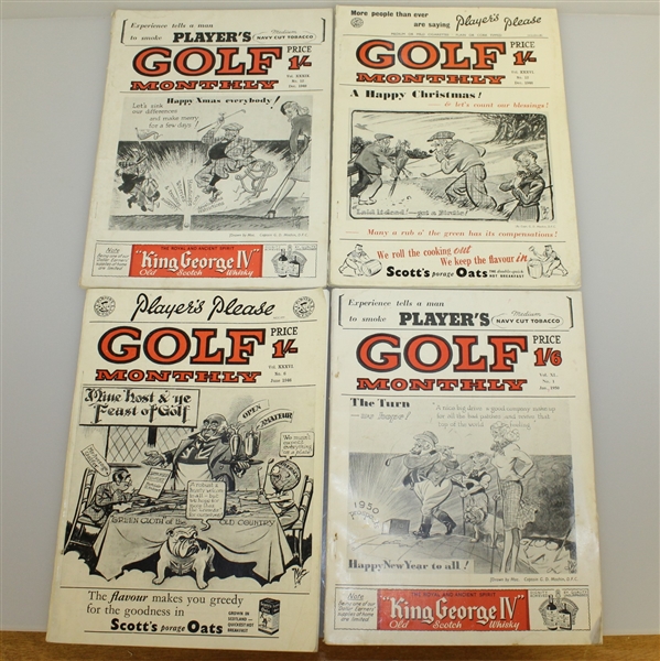 Fourteen 'Golfing' & 'Golf Monthly' Magazines 1920's-1950's