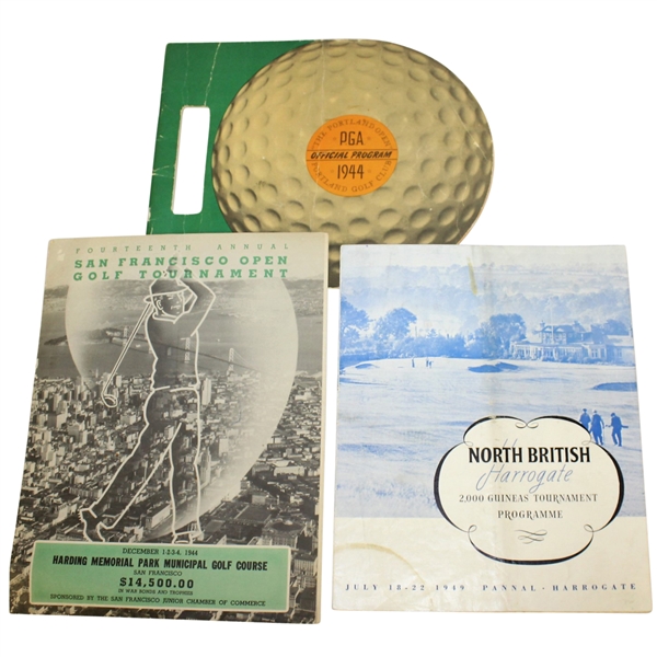 Three 1940s Tournament Programs - 1944 Portland, 1944 San Fran, & 1949 Guineas